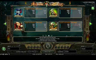 Ghost Pirates – Paytable