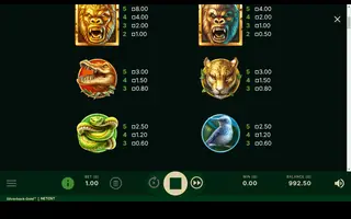 Silverback Gold – Paytable