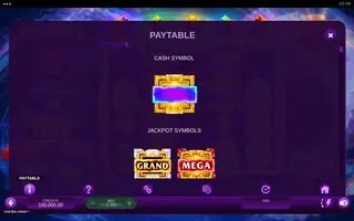 Gold Blitz Infinite – Paytable