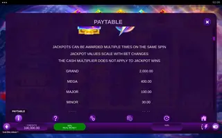 Gold Blitz Infinite – Paytable