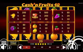 Cash’n Fruits 40 – Winning spin