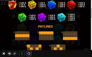 Triple Royal Dice – Paytable