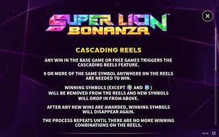 Super Lion Bonanza – Game rules