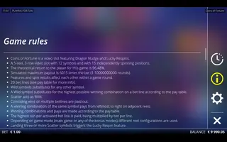 Coins of Fortune – Game rules