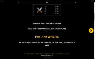 Turkeys Gone Wild – Paytable