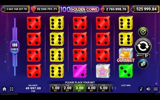 100 Golden Coins Dice Edition – Feature in play