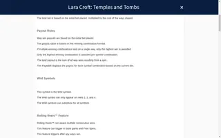 Lara Croft Temples and Tombs – Game rules