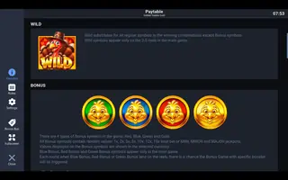 Gobble Gobble Gold – Paytable
