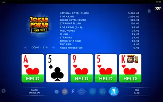 Joker Poker – Power Poker – Base game