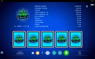 All Aces – Power Poker – Base game