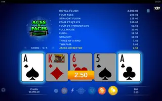 Aces & Faces – Power Poker – Winning spin