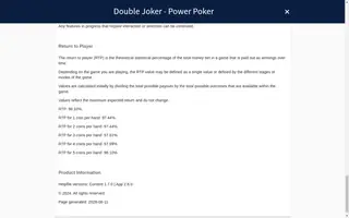 Double Joker – Power Poker – Game rules