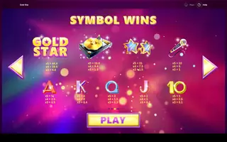 Gold Star – Paytable