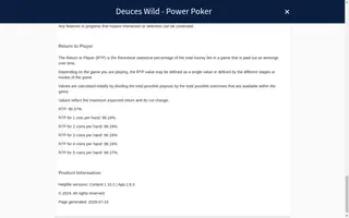 Deuces Wild – Power Poker – Game rules