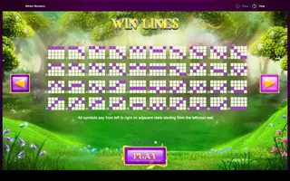 Winter Wonders – Paytable