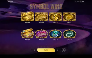Genie Nights – Paytable