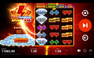 Multidiamond XXL: Spins+ – Feature in play