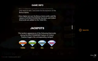 Multidiamond XXL: Spins+ – Game rules