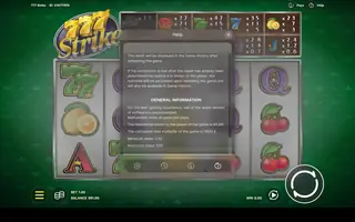 777 Strike – Game rules