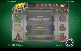 777 Strike – Game rules