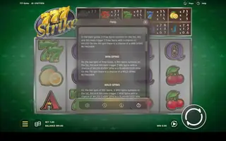 777 Strike – Game rules