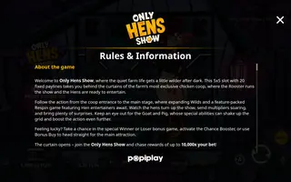 Only Hens Show – Game rules