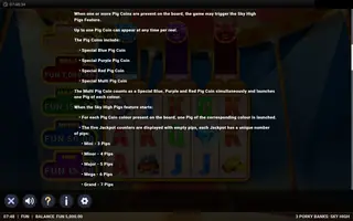 3 Porky Banks Sky High – Game rules