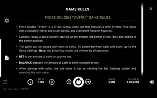 Finn’s Golden Tavern – Game rules