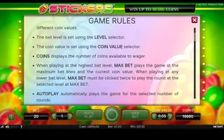 Stickers – Game rules