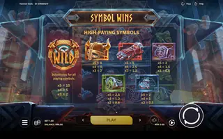 Hammer Gods – Paytable
