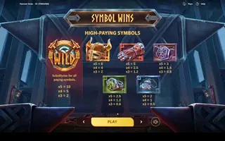 Hammer Gods – Paytable