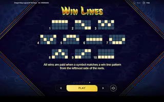 Dragon King: Legend of the Seas – Paytable