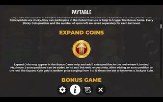 Spooky Coin: Hold The Spin – Paytable