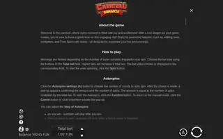 Carnival Bonanza – Game rules