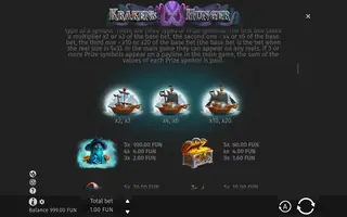 Kraken’s Hunger – Paytable