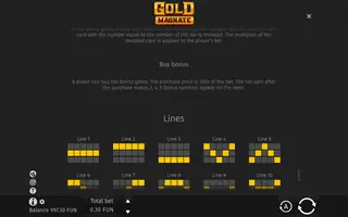 Gold Magnate – Paytable