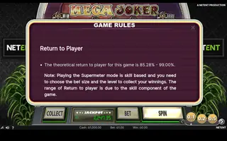 Mega Joker – Game rules