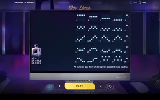 Lucky Fridays – Paytable