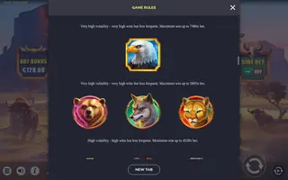 Book of Buffalo – Paytable