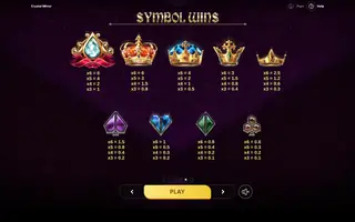 Crystal Mirror – Paytable