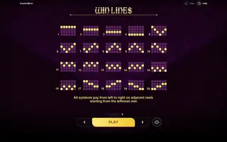 Crystal Mirror – Paytable