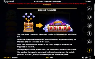 Blitz Coins Diamond Treasures – Game rules