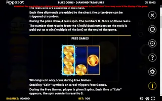 Blitz Coins Diamond Treasures – Game rules