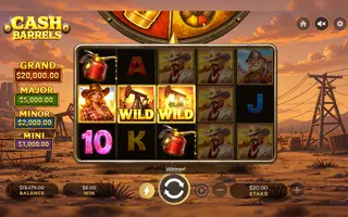 Cash Barrels – Winning spin