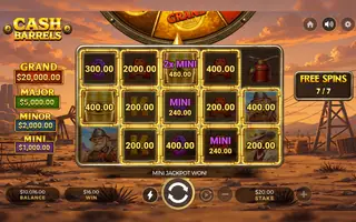 Cash Barrels – Free spins
