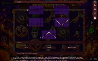 Muertos Fiesta – Paytable