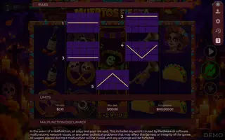 Muertos Fiesta – Paytable