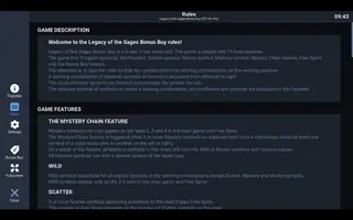 Legacy of the Sages Bonus Buy – Game rules