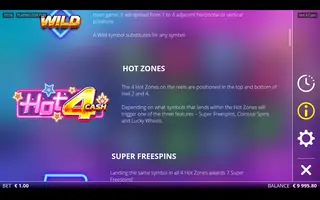 Hot 4 Cash – Game rules