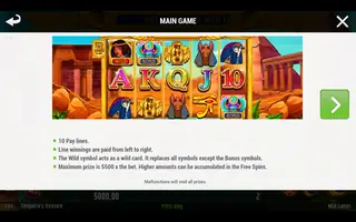 Cleopatras Treasure – Game rules
